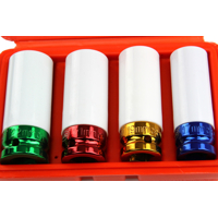 Sada nárazových hlavíc na disky, 1/2&#039;&#039;, veľkosti 17, 19, 21, 22 mm – BJC M5827...
