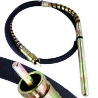 Vysokoodolná hadica pre betónový vibrátor, 3 m × 38 mm, s rýchlospojkou – MAR-...