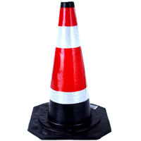 Gumený výstražný cestný kužeľ 50 cm MAR-POL – M02027