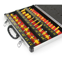 Sada stopkových fréz do dreva – 35 ks (priemer stopky 6 mm, pre drevo) – Ripper M22550R