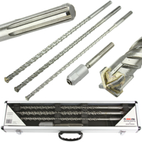 Sada hlbokých tyčových vrtákov SDS MAX (16, 20, 22 mm × 600 mm) + adaptér – MAR-POL M23575