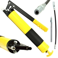 Ručný mazací lis s pákovým mechanizmom, 600 ml, flexibilná hadica – MAR-POL M78039