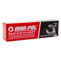 Súprava kľúčov na brzdové trubky, 6 dielov (8×10, 11×12, 13×14, 15×17 mm) – MAR-POL M58161