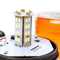 Oranžový LED výstražný maják s magnetom, 40× LED, 20 W – MAR-POL M82712