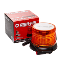 Oranžový LED výstražný maják s magnetom, 40× LED, 20 W – MAR-POL M82710