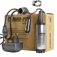 Naftové čerpadlo Mar-Pol s autozásuvkou a adaptérem, 12 V / 230 V, průměr 38 mm – M79938C