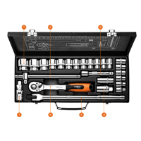 Gola sada 25 dielna 1/2'' CrV oceľ NEO Tools  08-674