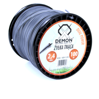 Profesionálna žacia struna 2,4 mm x 100 m vystužená oceľovým lankom – Demon M84106