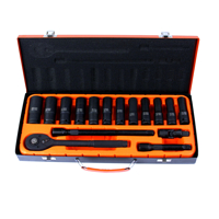 Gola sada 17 dielov, 1/2'', 6-hranné hlavice 10–24 mm, Cr-Mo – BJC M58232