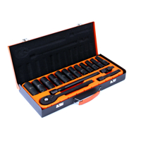 Gola sada 17 dielov, 1/2'', 6-hranné hlavice 10–24 mm, Cr-Mo – BJC M58232