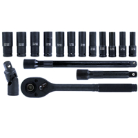 Gola sada 17 dielov, 1/2'', 6-hranné hlavice 10–24 mm, Cr-Mo – BJC M58232