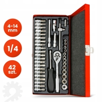 Súprava kľúčov a bitov 1/4'' (4–14 mm), 42-dielna – MAR-POL M58203