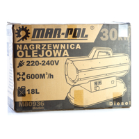 Olejový ohrievač vzduchu 30 kW MAR-POL M80936